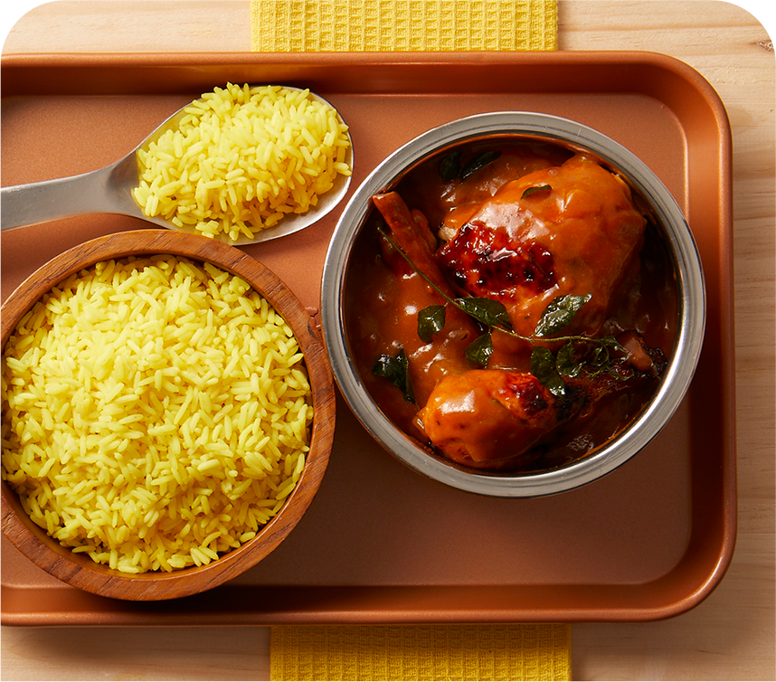 Chicken Curry with 
                    Fluffy Rice