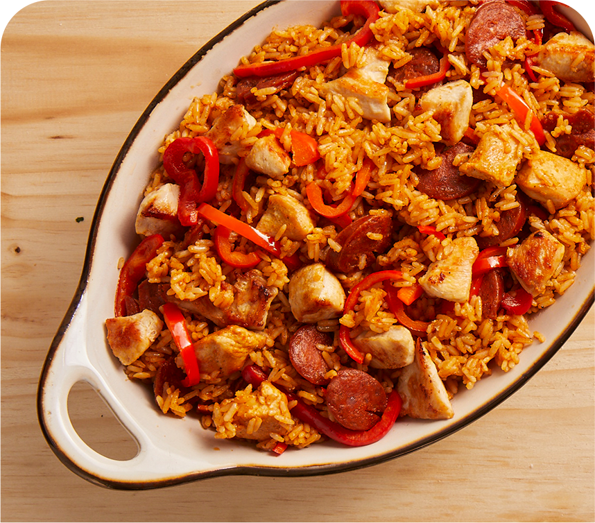 Chicken Chorizo Rice with
                Russian